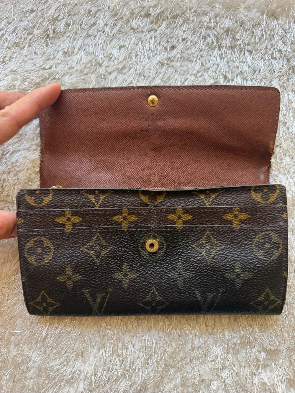 Louis Vuitton Monogram Continental Wallet - Dark Brown with Gold Accent